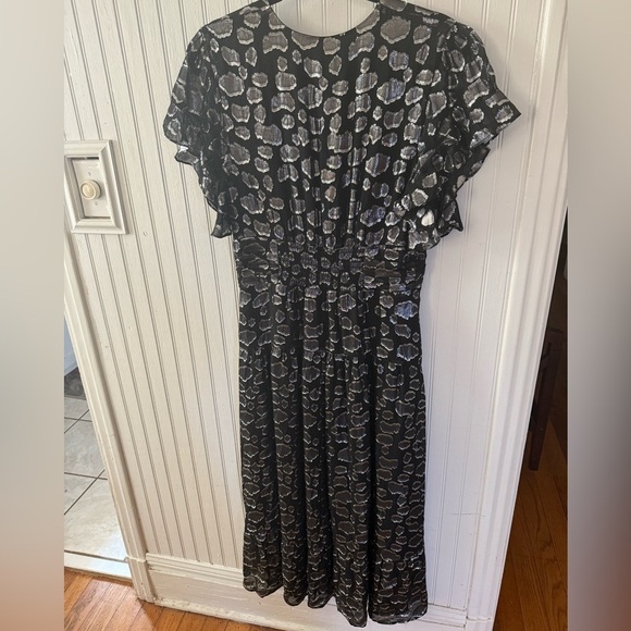 Ba&sh Gemma Maxi Dress Black with Silver metallic Medium - Picture 8 of 10